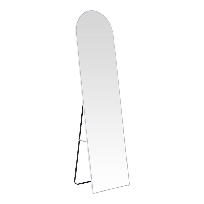 product_pako_384-000003 Καθρέπτης Plaza αλουμίνιο σε λευκή απόχρωση 40x28x150εκ - Image 1
