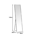 Καθρέπτης Moira αλουμίνιο σε μαύρη απόχρωση 40x28x150εκ - Image 3