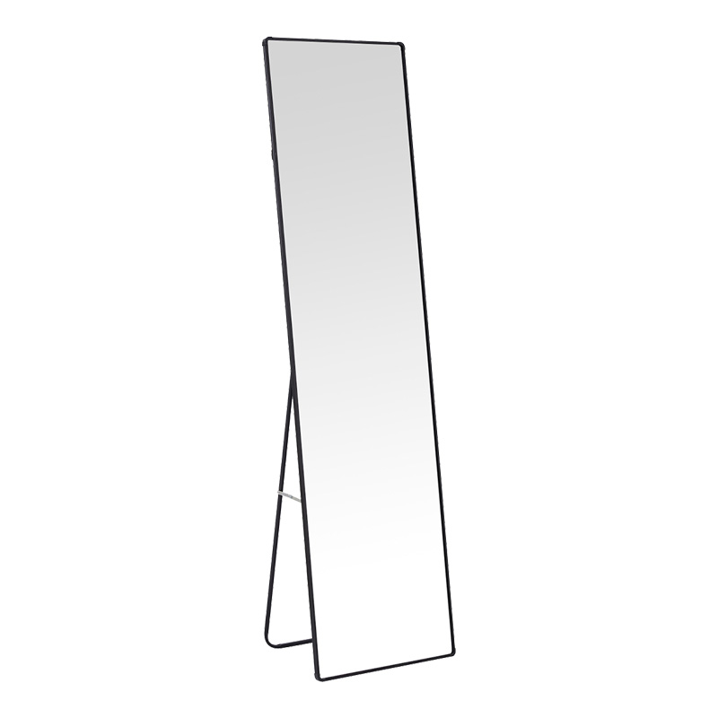 product_pako_384-000006 Καθρέπτης Moira αλουμίνιο σε μαύρη απόχρωση 40x28x150εκ - Image 1
