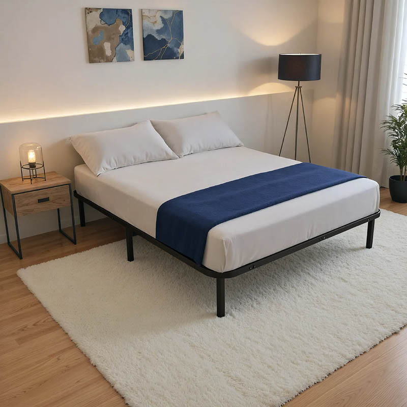 product_pako_386-000001 Κρεβάτι-υπόστρωμα Amaso μεταλλικό μαύρο 160x200x28εκ - Image 1