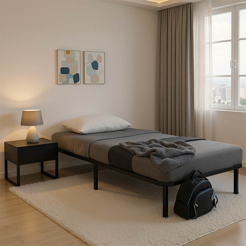 product_pako_386-000002 Κρεβάτι-υπόστρωμα Amaso μεταλλικό μαύρο 90x190x28εκ - Image 1