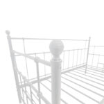 Κρεβάτι-Καναπές Routha μεταλλικός λευκό 90x190εκ - Image 4