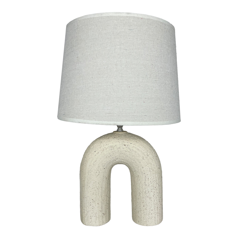 product_pako_387-000007 Επιτραπέζιο φωτιστικό Archo Inart Ε27 κεραμικό σε μπεζ απόχρωση Φ30x45εκ - Image 1