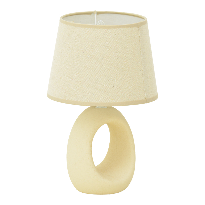product_pako_387-000010 Επιτραπέζιο φωτιστικό Collie Inart Ε14 κεραμικό σε μπεζ απόχρωση Φ18x29εκ - Image 1
