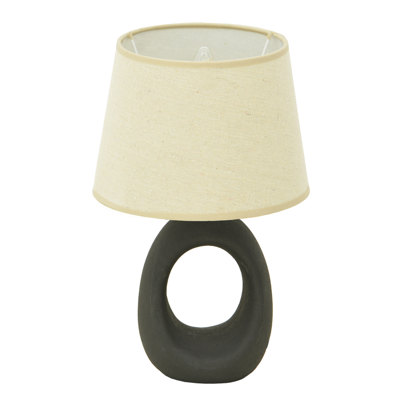 product_pako_387-000011 Επιτραπέζιο φωτιστικό Collie Inart Ε14 κεραμικό σε μαύρο-μπεζ απόχρωση Φ18x29εκ - Image 1