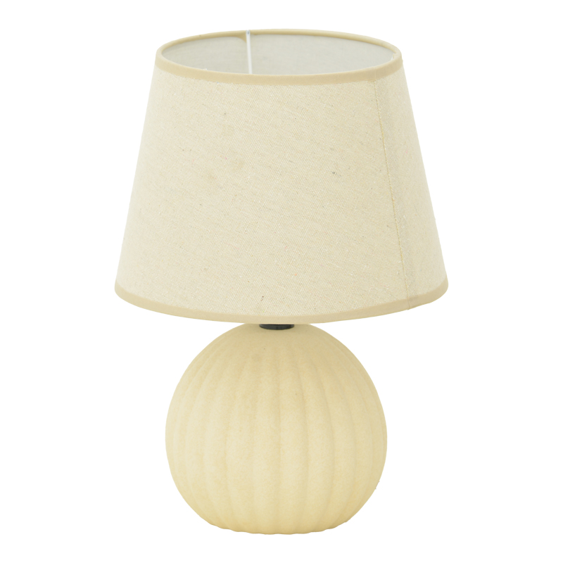 product_pako_387-000013 Επιτραπέζιο φωτιστικό Melanie Inart Ε14 κεραμικό σε μπεζ απόχρωση Φ22x30εκ - Image 1