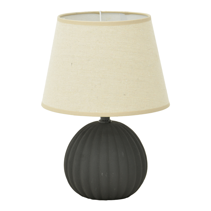 product_pako_387-000014 Επιτραπέζιο φωτιστικό Melanie Inart Ε14 κεραμικό σε μαύρο- μπεζ απόχρωση Φ22x30εκ - Image 1