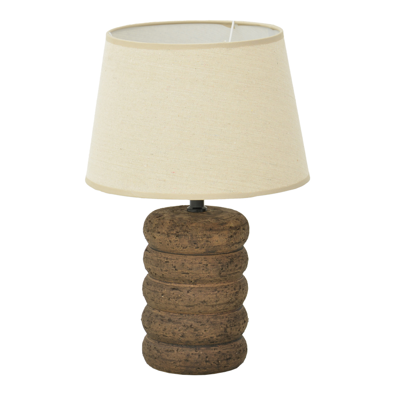 product_pako_387-000021 Επιτραπέζιο φωτιστικό Graike Inart Ε27 κεραμικό σε γκρι antique-μπεζ απόχρωση Φ26x37εκ - Image 1