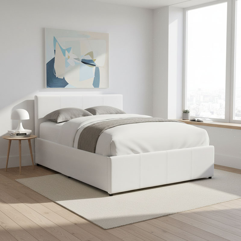 product_pako_388-000002 Κρεβάτι Dellia με αποθηκευτικό χώρο pu λευκό 120x200εκ - Image 1