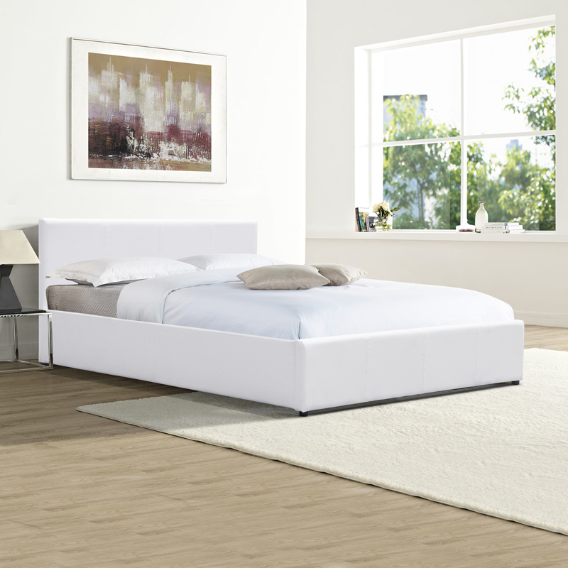 product_pako_388-000004 Κρεβάτι Dellia με αποθηκευτικό χώρο pu λευκό 150x200εκ - Image 1