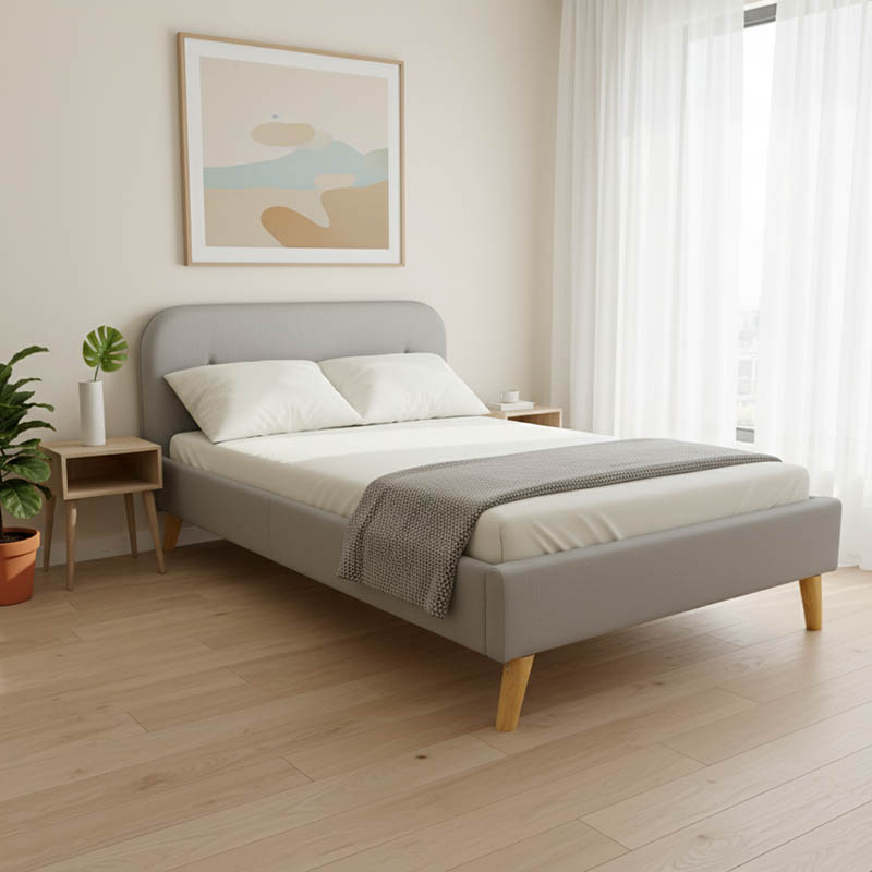 product_pako_388-000028 Κρεβάτι LumiLux ύφασμα σε γκρι απόχρωση 160x200εκ - Image 1