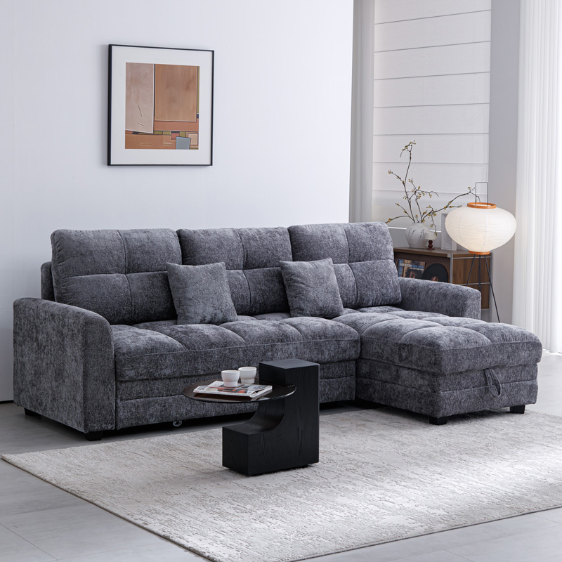 product_pako_389-000006 Γωνιακός αναστρέψιμος καναπές κρεβάτι Comfie με αποθηκευτικό χώρο ανθρακί ύφασμα 260x158x98εκ - Image 1