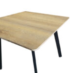 Τραπέζι Squaro sonoma mdf με μαύρα μεταλλικά πόδια 80x80x75εκ - Image 4