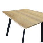 Τραπέζι Squaro sonoma mdf με μαύρα μεταλλικά πόδια 80x80x75εκ - Image 5