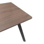 Τραπέζι Squaro καρυδί mdf με μαύρα μεταλλικά πόδια 80x80x75εκ - Image 4