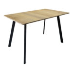 Τραπέζι Squaro sonoma mdf με μαύρα μεταλλικά πόδια 120x70x75εκ - Image 2