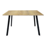 Τραπέζι Squaro sonoma mdf με μαύρα μεταλλικά πόδια 120x70x75εκ - Image 3