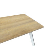 Τραπέζι Squaro sonoma mdf με λευκά μεταλλικά πόδια 120x70x75εκ - Image 4