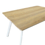 Τραπέζι Squaro sonoma mdf με λευκά μεταλλικά πόδια 120x70x75εκ - Image 5