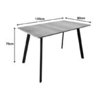 Τραπέζι Squaro sonoma mdf με λευκά μεταλλικά πόδια 120x70x75εκ - Image 6