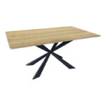 Τραπέζι Aragne sonoma mdf με μαύρα μεταλλικά πόδια 160x90x75εκ - Image 2