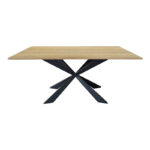 Τραπέζι Aragne sonoma mdf με μαύρα μεταλλικά πόδια 160x90x75εκ - Image 3