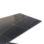Τραπέζι Mattias sintered stone μαύρη όψη μαρμάρου με μαύρα μεταλλικά πόδια 180x90x75εκ - Image 5