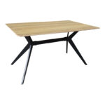 Τραπέζι Ezali sonoma mdf με μαύρα μεταλλικά πόδια 140x80x75εκ - Image 2