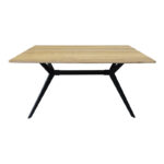 Τραπέζι Ezali sonoma mdf με μαύρα μεταλλικά πόδια 140x80x75εκ - Image 3