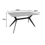 Τραπέζι Ezali sonoma mdf με μαύρα μεταλλικά πόδια 140x80x75εκ - Image 6