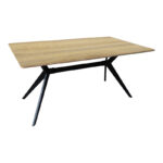 Τραπέζι Ezali sonoma mdf με μαύρα μεταλλικά πόδια 160x90x75εκ - Image 2