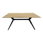 Τραπέζι Ezali sonoma mdf με μαύρα μεταλλικά πόδια 160x90x75εκ - Image 3