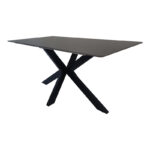 Τραπέζι Bethan sintered stone-μέταλλο μαύρο μαρμάρου-μαύρο 160x80x75εκ - Image 2