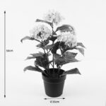 Διακοσμητικό φυτό σε γλάστρα Hydrangea Inart λευκό Φ35x50εκ - Image 4