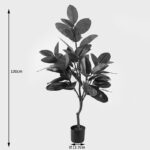 Διακοσμητικό φυτό σε γλάστρα Ficus Lyrata Inart πράσινο Φ70x130εκ - Image 4