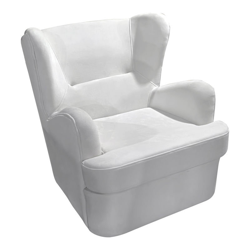 product_pako_392-000008 Πολυθρόνα Regalo βελούδο σε λευκή απόχρωση 75x88x85εκ - Image 1