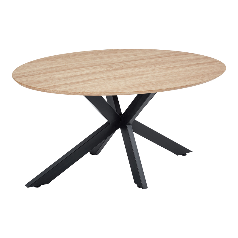 product_pako_392-000020 Τραπέζι Makrey sonoma mdf- μαύρα μεταλλικά πόδια 160x90x75εκ - Image 1