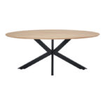 Τραπέζι Makrey sonoma mdf- μαύρα μεταλλικά πόδια 180x90x75εκ - Image 2