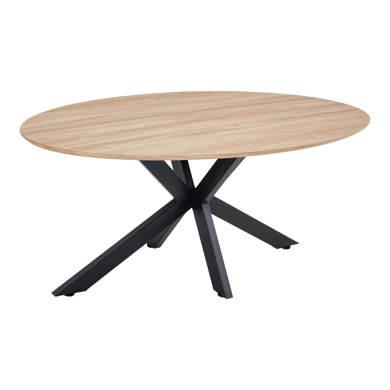 product_pako_392-000022 Τραπέζι Makrey sonoma mdf- μαύρα μεταλλικά πόδια 180x90x75εκ - Image 1