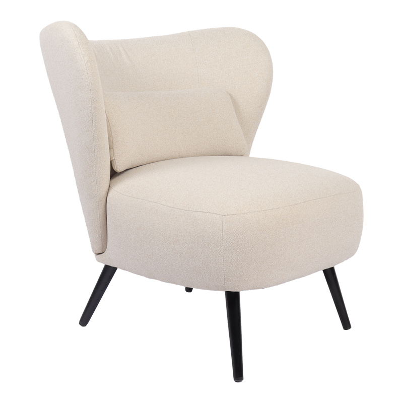 product_pako_393-000012 Πολυθρόνα Nagreta μπεζ ύφασμα με μεταλλικό πόδι σε μαύρη απόχρωση 77x73x74εκ - Image 1