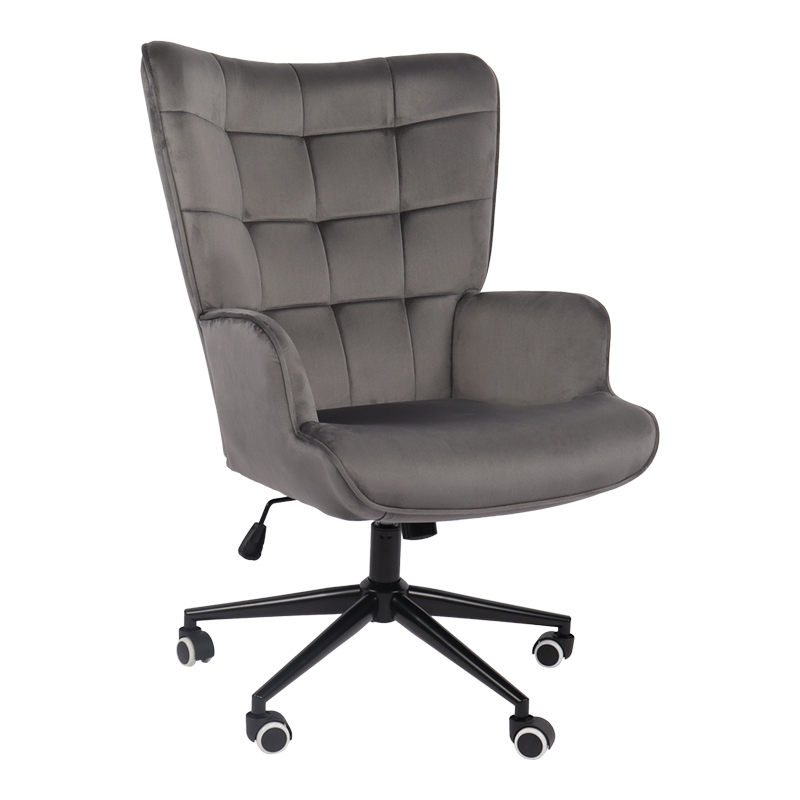 product_pako_393-000021 Καρέκλα γραφείου διευθυντή Lobima περιστρεφόμενη ανθρακί βελούδο 68x71x105-112εκ - Image 1