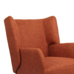 Πολυθρόνα Mareta terracotta ύφασμα με πόδι σε μαύρη απόχρωση 83x80x99εκ - Image 6