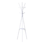 Καλόγερος Denner μέταλλο σε λευκή απόχρωση 48.5x48.5x180εκ