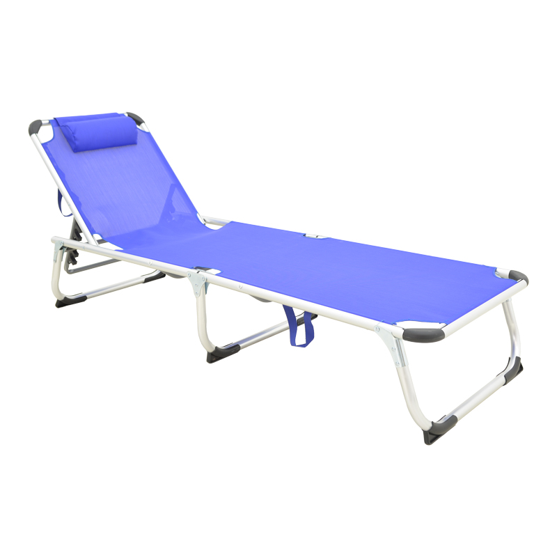 product_pako_396-000001 Ξαπλώστρα παραλίας Fevepe βαρέως τύπου αλουμίνιο-textilene σε μπλε απόχρωση 58.5x185x29.5εκ - Image 1