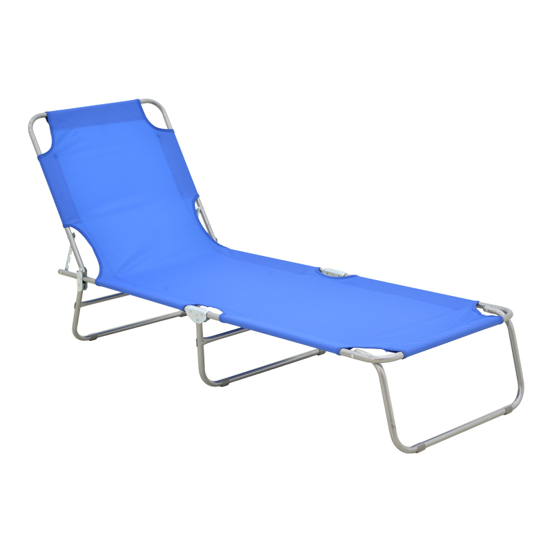 product_pako_396-000007 Ξαπλώστρα παραλίας Pasein μέταλλο-textilene σε μπλε απόχρωση 55x185x24εκ - Image 1