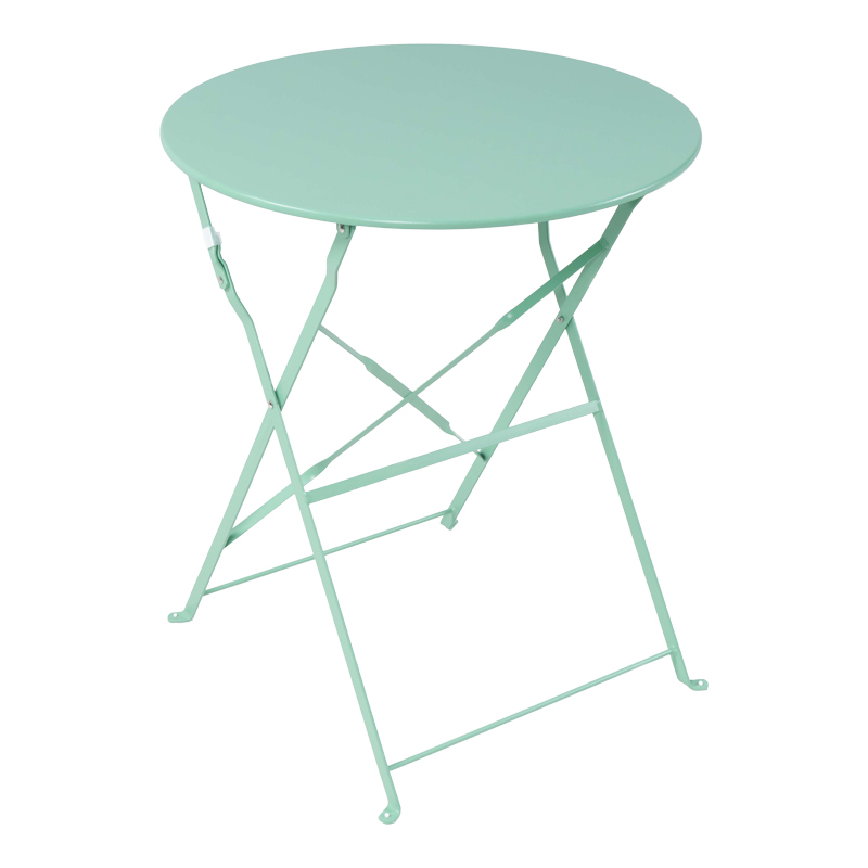 product_pako_400-000001 Τραπεζι Bistro μεταλλικό αναδιπλούμενο σε μέντα απόχρωση Φ60x71εκ - Image 1