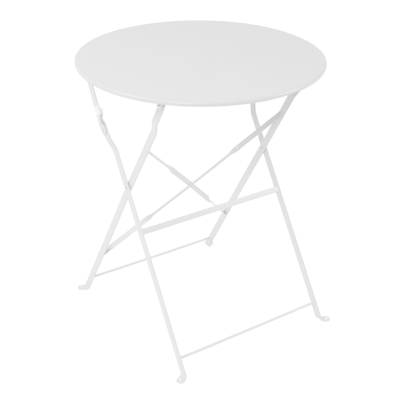 product_pako_400-000002 Τραπεζι Bistro μεταλλικό αναδιπλούμενο σε λευκή απόχρωση Φ60x71εκ - Image 1