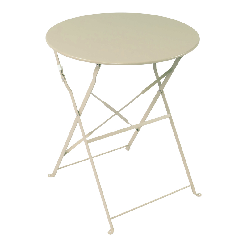 product_pako_400-000004 Τραπεζι Bistro μεταλλικό αναδιπλούμενο σε σαμπανί Φ60x71εκ - Image 1