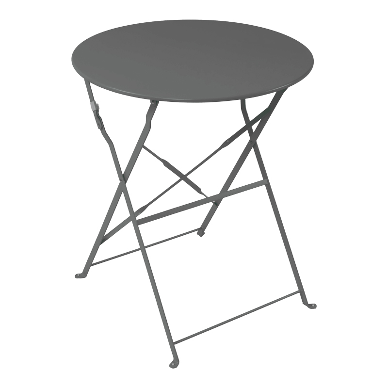 product_pako_400-000005 Τραπεζι Bistro μεταλλικό αναδιπλούμενο σε ανθρακί απόχρωση Φ60x71εκ - Image 1