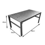 Σαλόνι Gardenly σετ 4τμχ αλουμίνιο σε απόχρωση cappuccino με μπεζ μαξιλάρια - Image 5